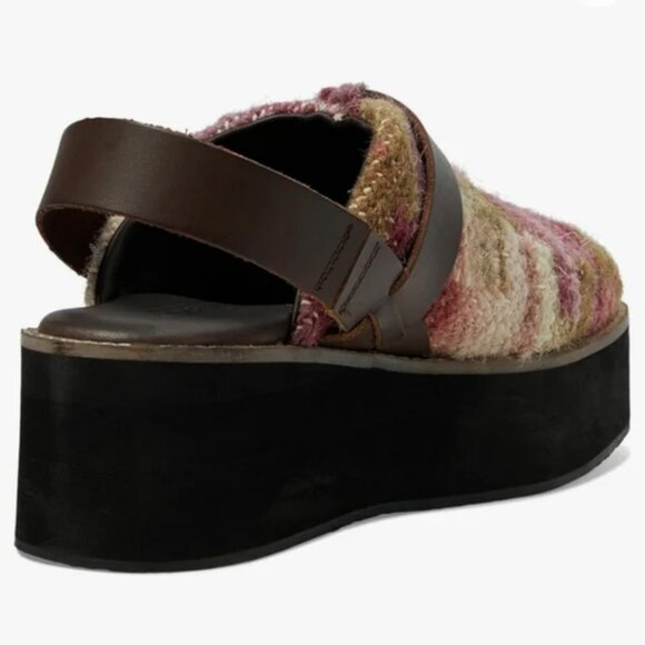 Free People Astro Platform Mules in Red Plaid Size 9 NWT - Picture 6 of 13